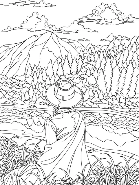 Traveler Admiring the Scenery