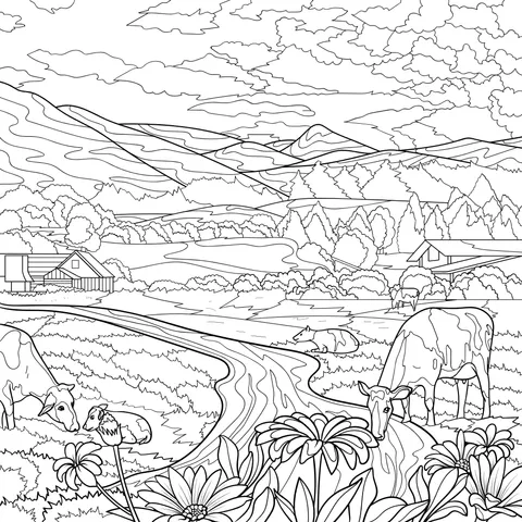 Idyllic pastoral scenery