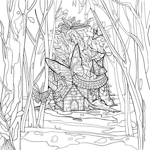 A Magical Cottage in the Forest