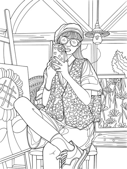 Fashionable Self - photographer in the Studio
