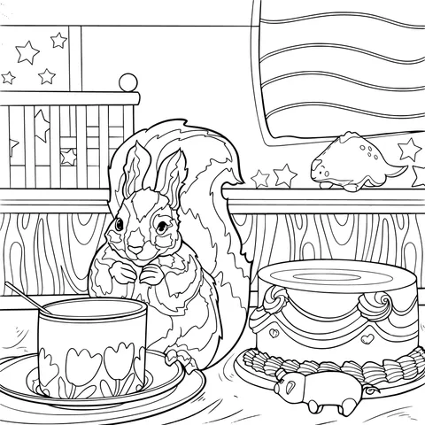 Squirrel and Cakes