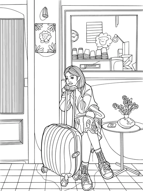 A Girl Waiting to Depart
