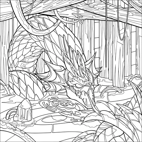 A Dragon Coiled in an Ancient Mansion