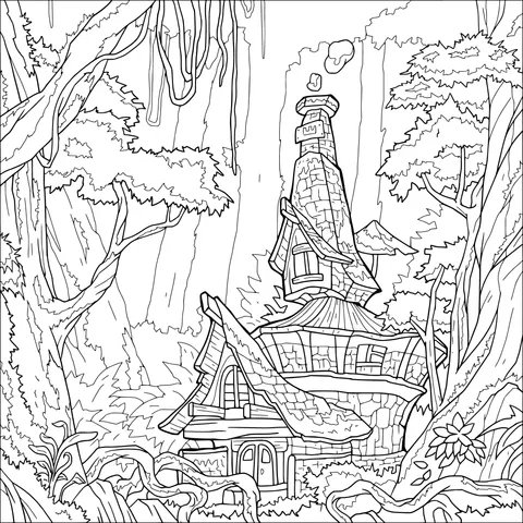 A Magical Cottage in the Forest