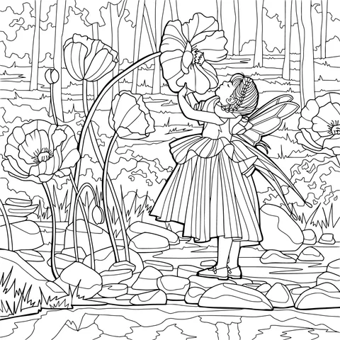 Fairy among Flowers