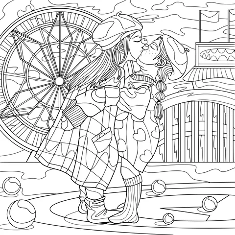 Kiss in the Amusement Park