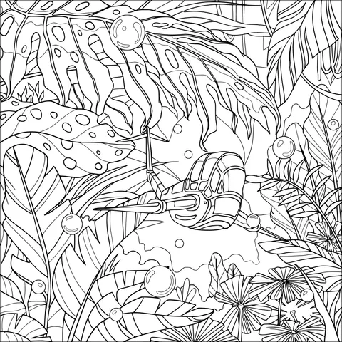 Red Aircraft in the Jungle