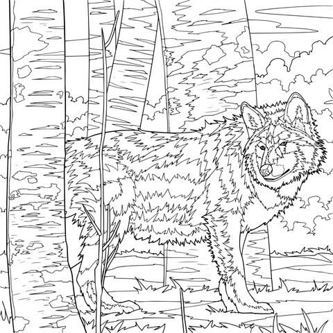 Wolf in the Forest