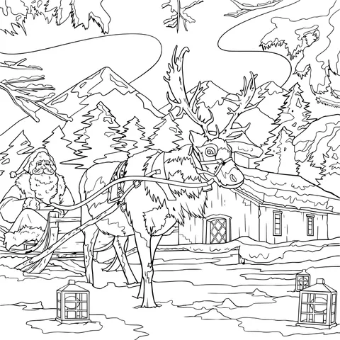 Santa Claus and Reindeer