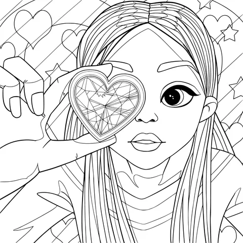 Girl Holding a Heart