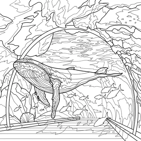Whale in the Underwater Tunnel