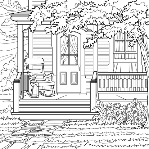 Peaceful Porch Scene