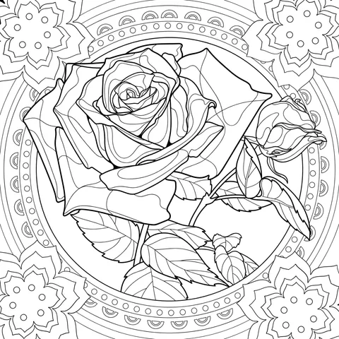 Colorful Rose Illustration