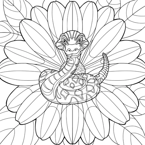 Snake in the Flower