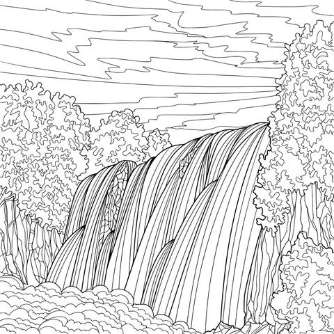 Magnificent Waterfall Landscape