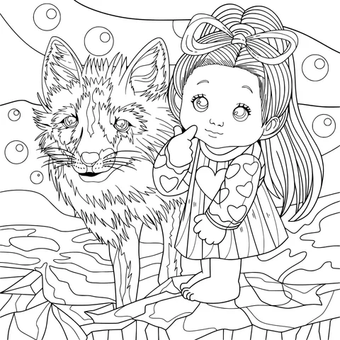 Girl and Fox