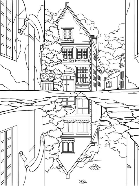 Fantasy Upside - Down Street Scene