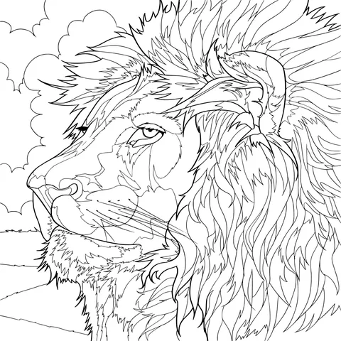 Portrait of a Lion
