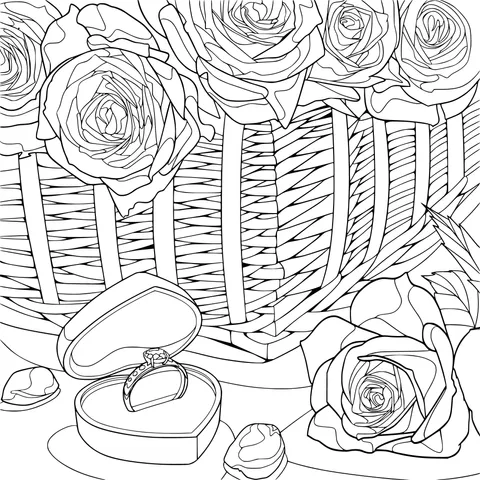 Roses and a Proposal Ring