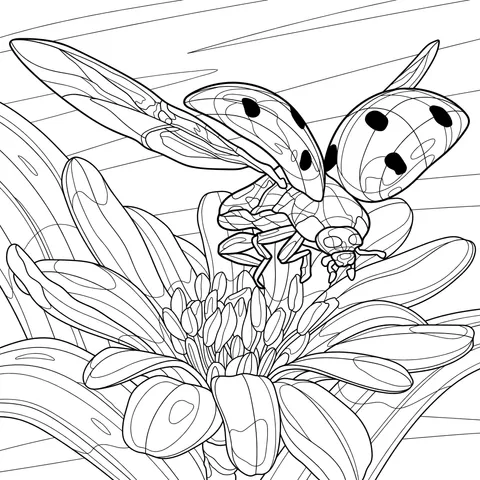 Ladybug on the Flower