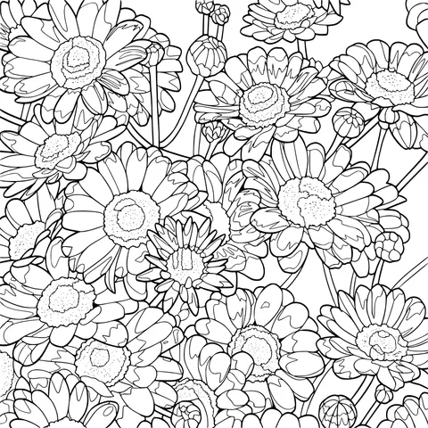 Colorful Daisy Pattern