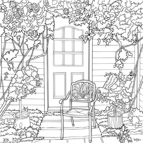 A Resting Nook in Front of the Door