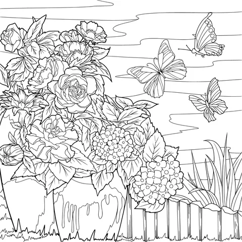 Butterflies among the Flowers