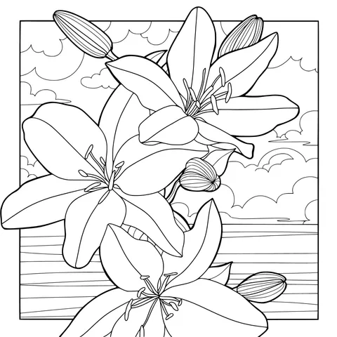 Lilies by the Seashore