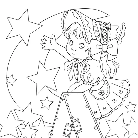 Little girl reaching out to touch the moon