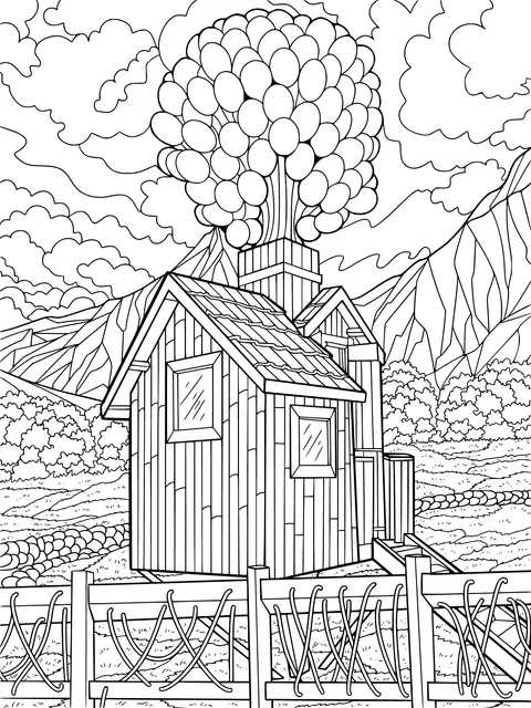 Colorful Balloon - lifted House
