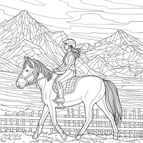 Woman riding a horse