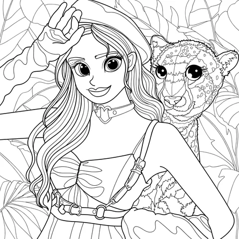 Girl with a Cheetah