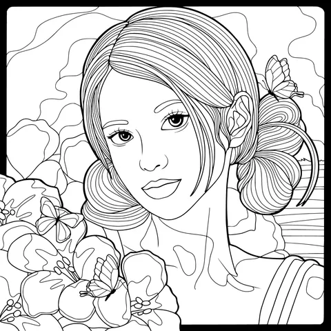 Maiden among the flowers