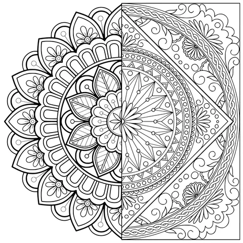 Two - toned Mandala Pattern