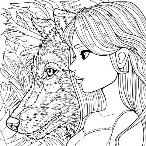 Girl and Wolf