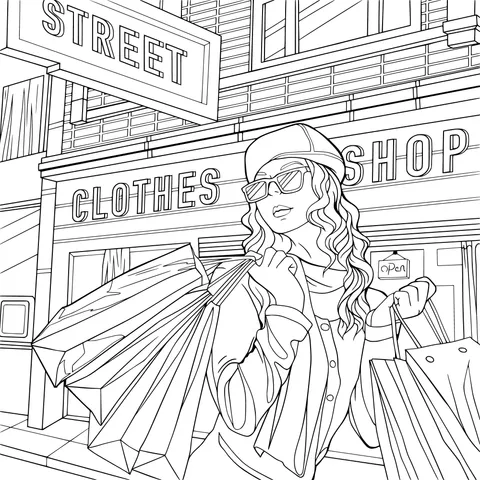 Woman Shopping on the Street