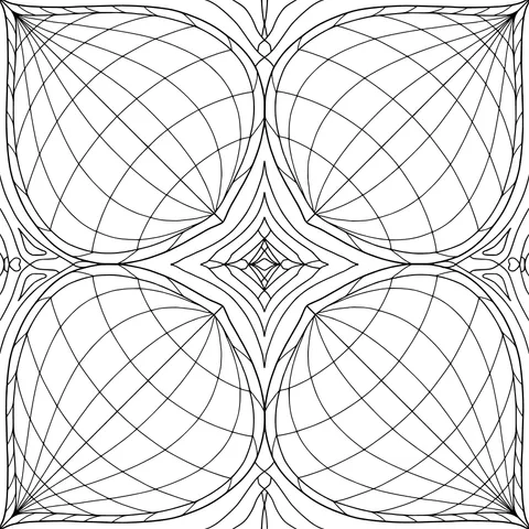 Colorful Geometric Symmetric Pattern