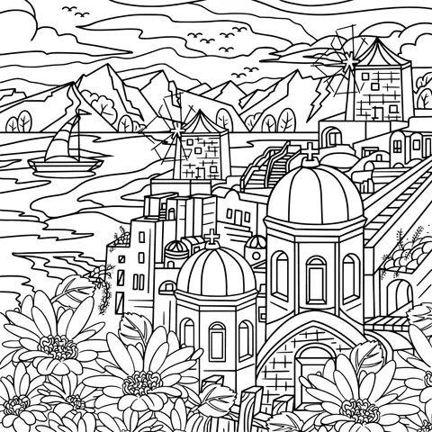 Colorful Seaside Town