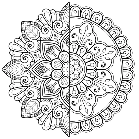 Two - colored Mandala Pattern