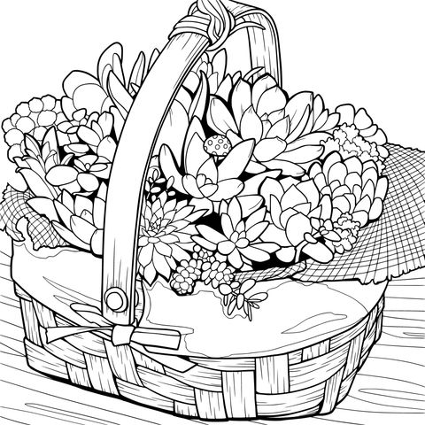 多肉植物が詰まった籃