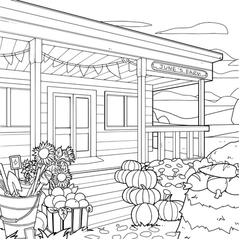 Cozy House Decorated for the Harvest