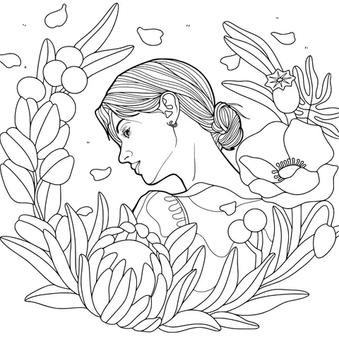 Woman in the Flower Cluster