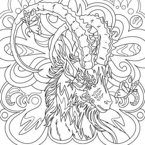 Fantasy - style goat head