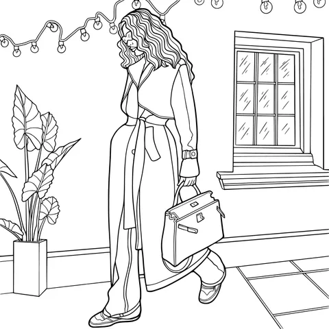 Fashionable lady on the go