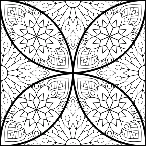 Geometric Floral Pattern