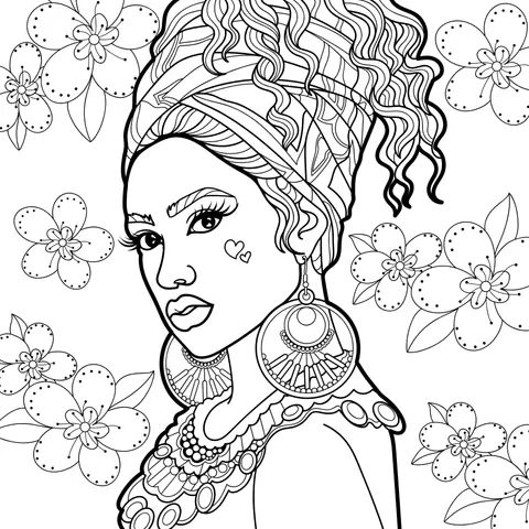Fashionable Woman with a Headscarf