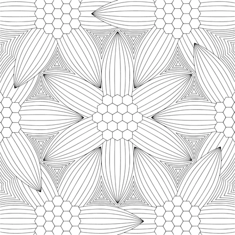 Colorful Floral Geometric Pattern