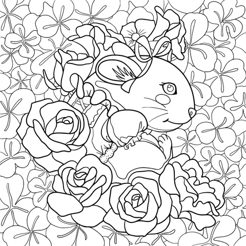 Little Mouse in the Flower Bed