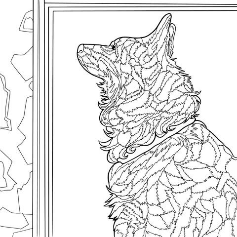 German Shepherd in the Painting