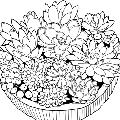 Colorful Succulent Potted Plants